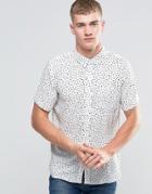 Native Youth Polka Dot Short Sleeve Shirt - White