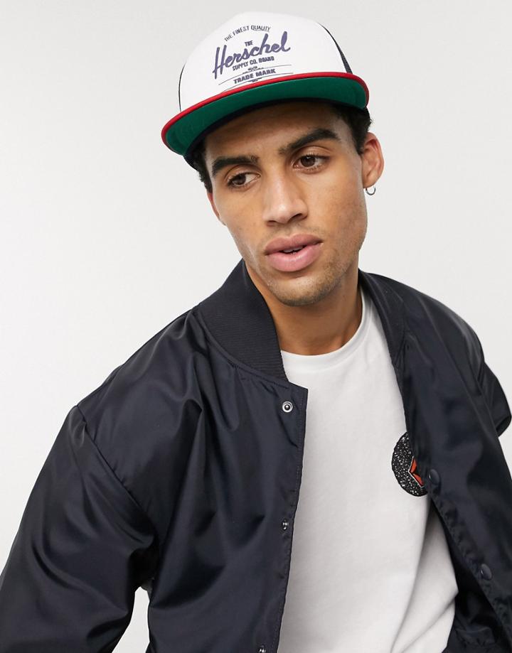 Herschel Supply Co Whalermesh Trucker Cap In White