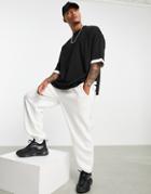 Asos Design Overszied Double Layer T-shirt With Half Sleeve In Black