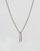 Cheap Monday Zipper Necklace - Silver