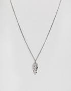 Designb Fossil Pendant Necklace In Silver Exclusive To Asos - Silver