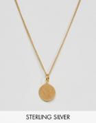 Katie Mullally Gold Farthing Pendant Necklace - Gold