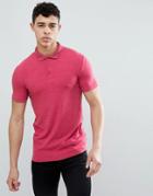 Asos Design Muscle Fit Jersey Polo In Pink - Pink