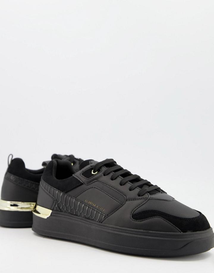 River Island Wedged Sneakers In Black