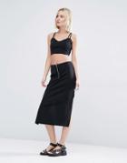 Weekday Co-ord Skirt With Zip - Black