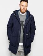 Wood Wood Parka With Hood - Dark Navy