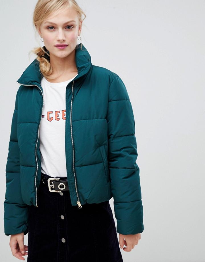 Jdy Short Padded Jacket - Green