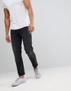 Asos Design Slim Jeans In Washed Black - Black