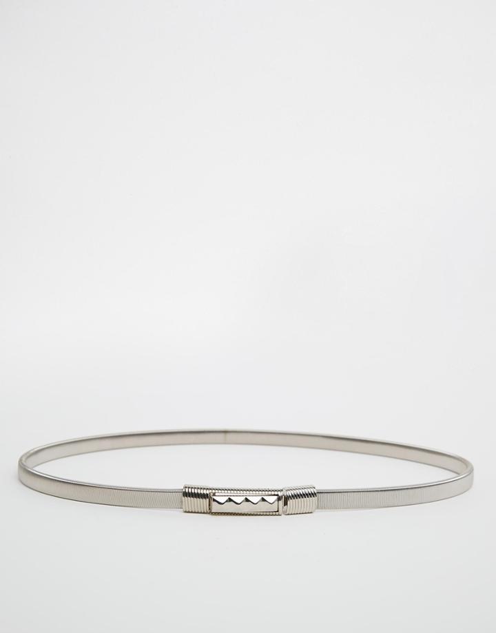 Pieces Trinity Metal Waist Belt - Silver