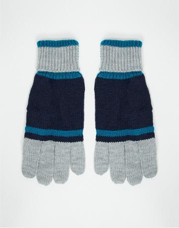 Boardmans Color Block Gloves-blue
