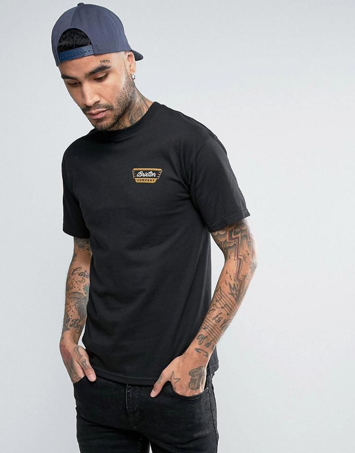 Brixton T-shirt With Small Logo - Black