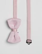 Asos Knitted Bow Tie In Pink - Pink