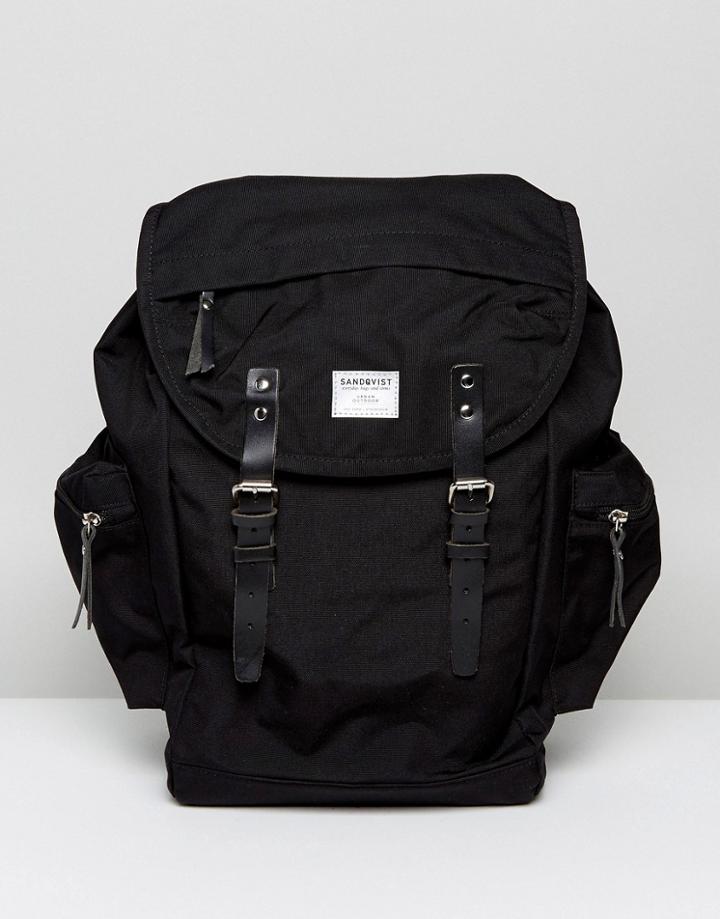 Sandqvist Lars-goran Cordura Backpack In Black - Black