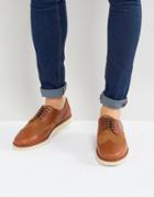 Fred Perry Newburgh Leather Brogue Derby Shoes - Tan