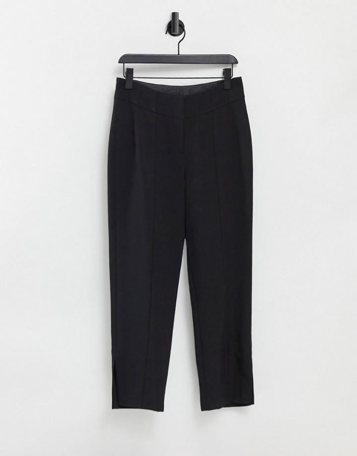 Miss Selfridge Side Split Pants In Black