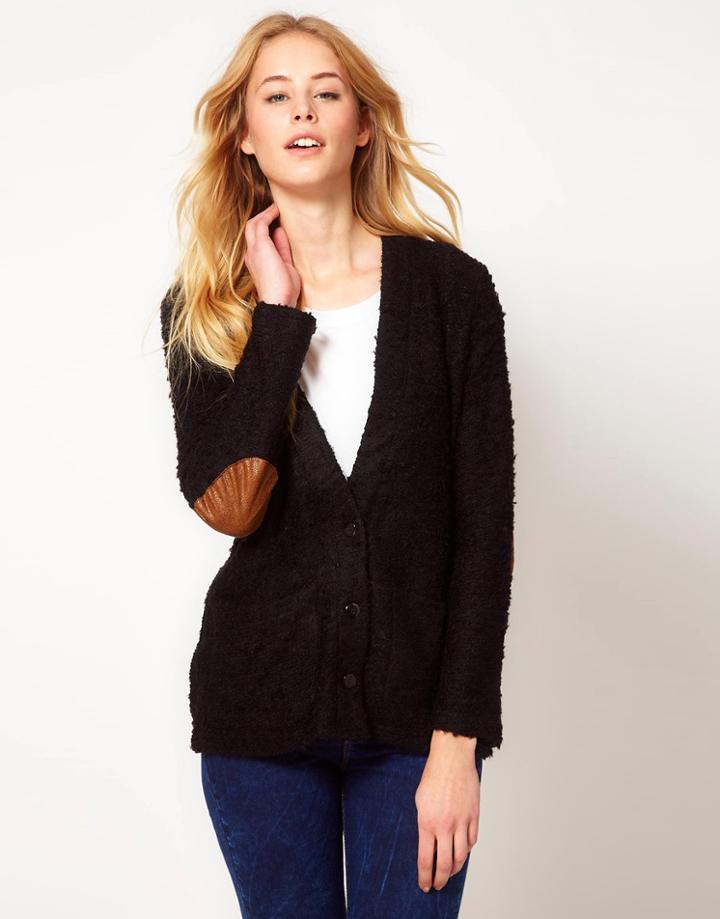 Reverse Grandpa Cardigan - Black