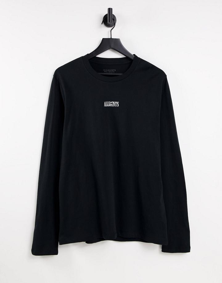Allsaints Slate Long Sleeve Top In Black