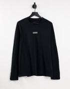 Allsaints Slate Long Sleeve Top In Black