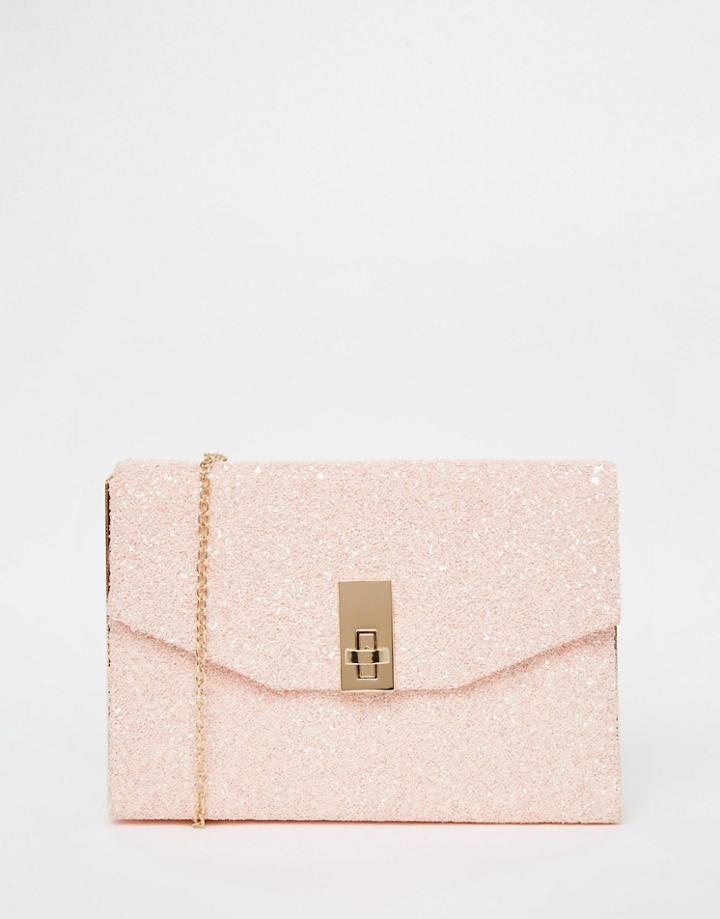 New Look Glitter Cross Body Bag - Cream