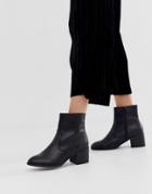 New Look Pu Block Heeed Boot In Black - Black