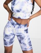 Berghaus Red Point Legging Shorts In Blue Tie Dye