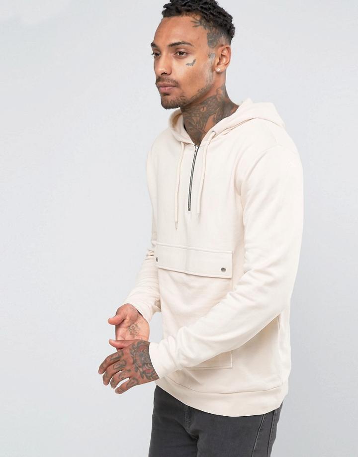 Asos Oversized Hoodie With Patch Pocket - Black