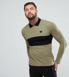 Good For Nothing Muscle Rugby Shirt In Khaki Exclusive To Asos - Green