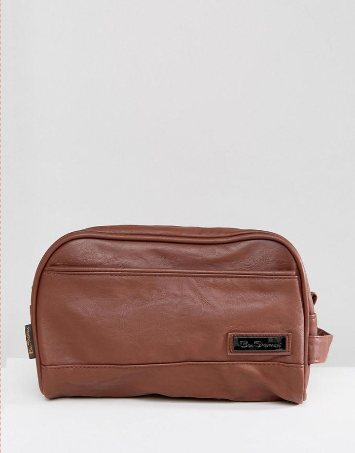 Ben Sherman Toiletry Bag In Brown - Brown