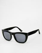 Asos Chunky Square Sunglasses In Rubberised Black - Black