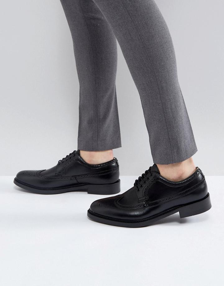 Aldo Branton Leather Brogue Shoes In Black - Black