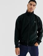 Fred Perry Full Zip Fleece Track Jacket Sweat In Black - Black