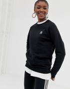 Adidas Originals Essential Crew Neck Sweat In Black - Black