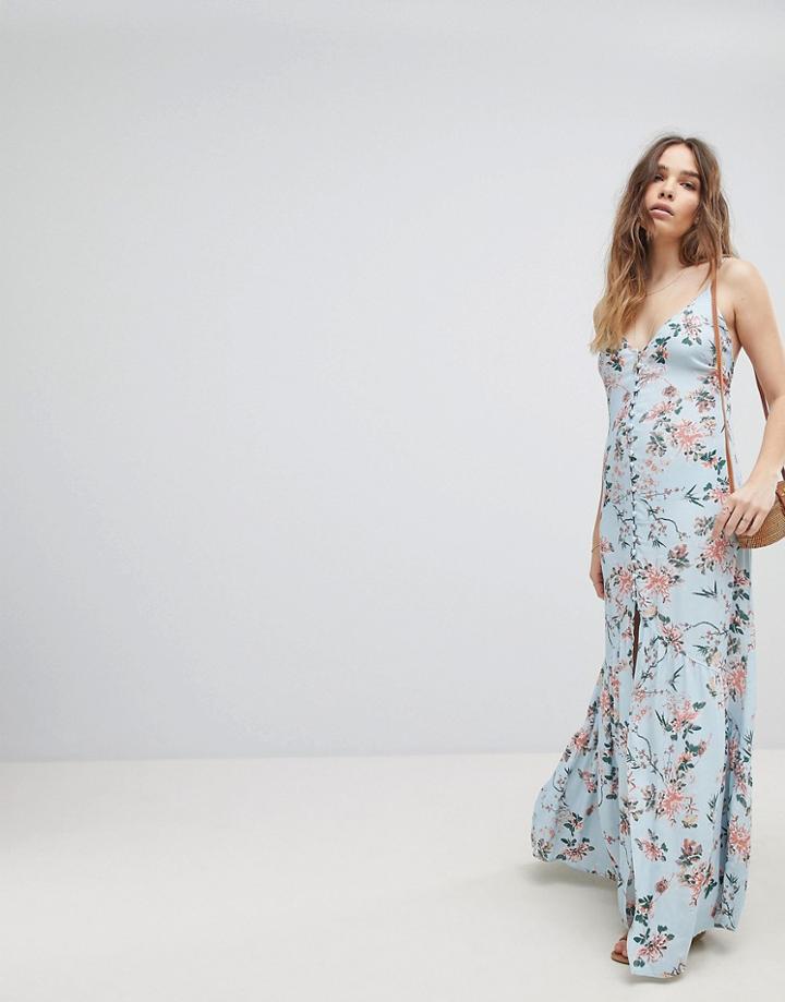 Flynn Skye Floral Maxi Dress - Blue