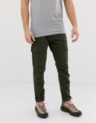 Blend Cargo Pants In Khaki With Pockets - Green