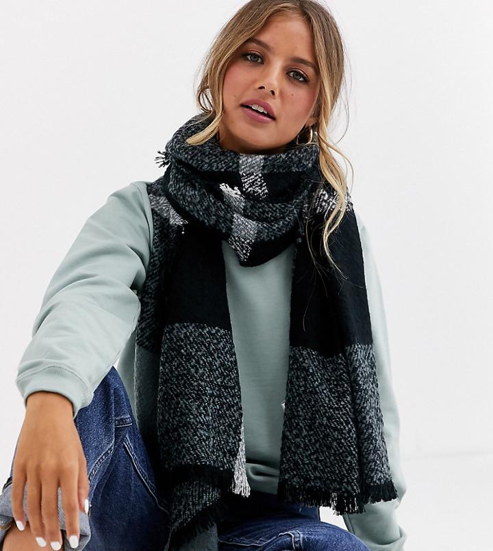 Stitch & Pieces Exclusive Mono Check Scarf-multi