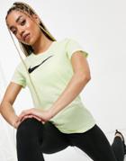 Nike Training Logo T-shirt In Lime Green