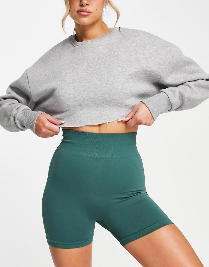 Asos 4505 Icon Seamless Booty Shorts In Green