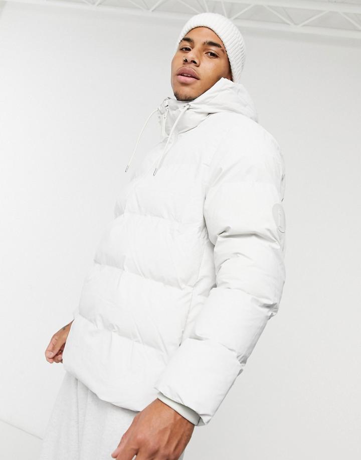 Rains Puffer Anorak In Off White