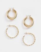Pieces Multipack Gold Hoops