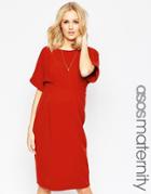 Asos Maternity Wiggle Dress With V Back - Navy