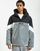 Pull & Bear Nasa Overhead Jacket In Gray Color Block-grey