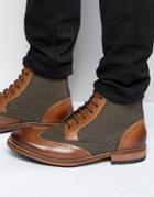 Ted Baker Sealls Wool Mix Brogue Boots - Tan