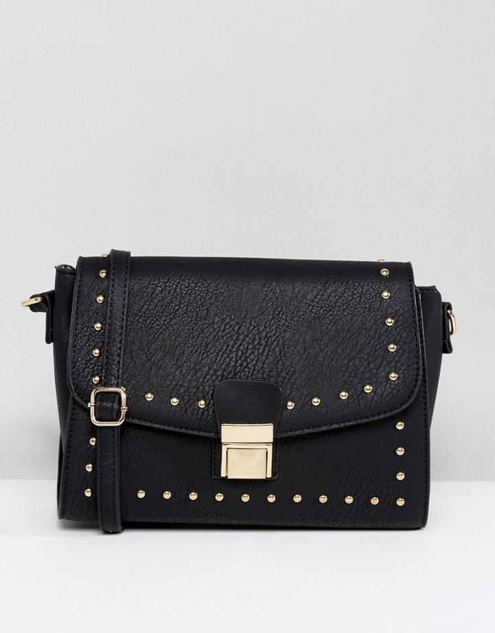 Yoki Studded Crossbody Bag - Black