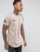 Good For Nothing T-shirt With Patch Detail - Beige