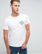 Jack & Jones T-shirt With Small Logo Chest Print - White