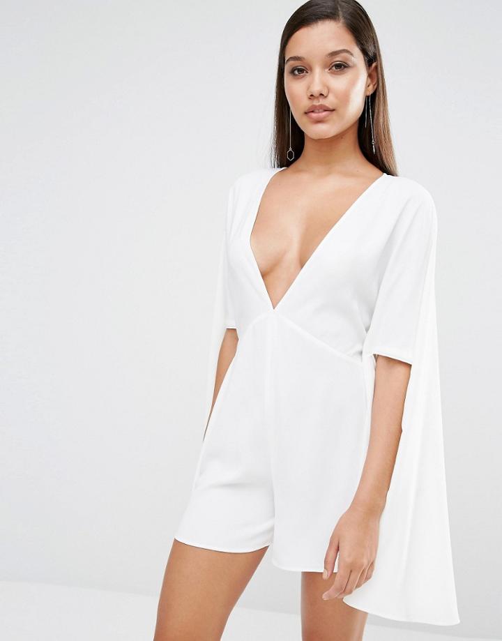 Aqaq Bonis Cape Back Romper - Cream