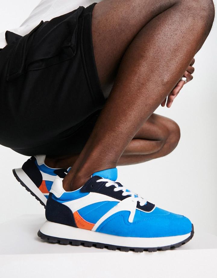 London Rebel X Retro Runner Sneakers In Blue