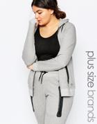 Junarose Hoodie With Pocket Detail - Gray