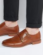 Asos Monk Shoes In Tan With Natural Sole - Brown