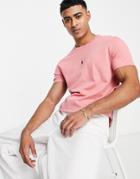 Polo Ralph Lauren Central Icon Logo T-shirt In Desert Rose-pink
